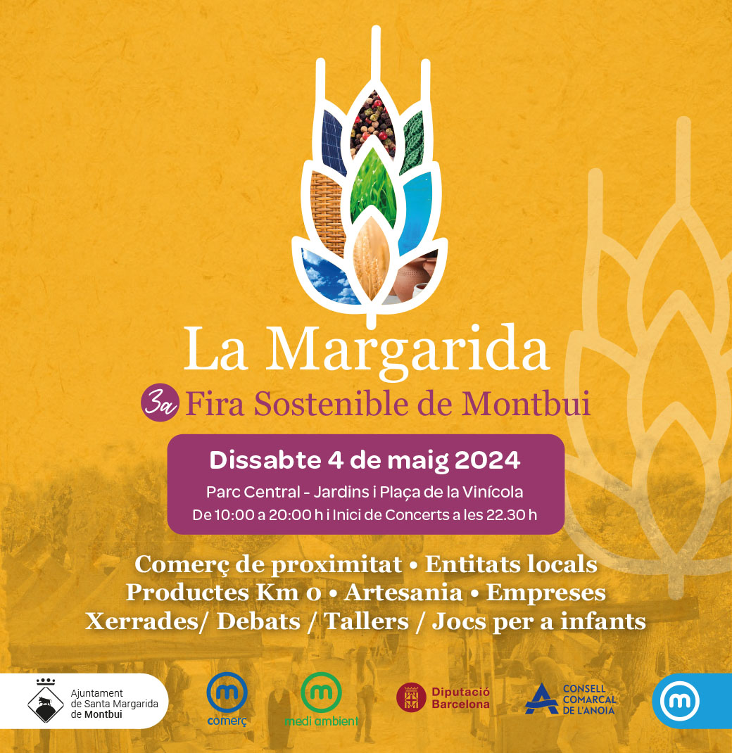 “La Margarida”, tercera fira sostenible, el 4 de maig, al Parc Central montbuienc